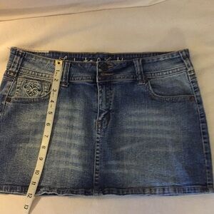 Short denim skirt, industrial cotton size 11